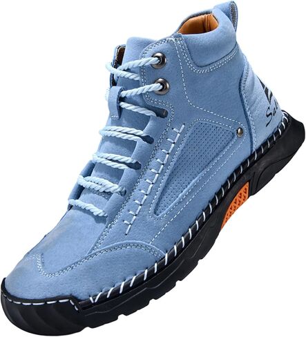Boots for Men Women,Salkin Comfortable Handmade Leather Shoes,Waterproof Non-Slip Boots Width w/Arch Support for Outdoor Hiking Trekking Daily Wear in Kuwait