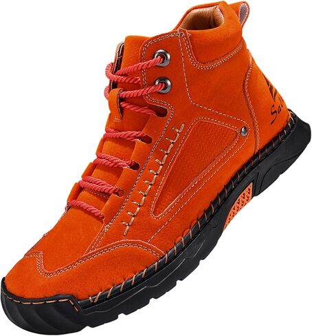 Boots for Men Women,Salkin Comfortable Handmade Leather Shoes,Waterproof Non-Slip Boots Width w/Arch Support for Outdoor Hiking Trekking Daily Wear in Kuwait