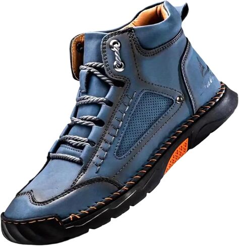 Boots for Men Women,Salkin Comfortable Handmade Leather Shoes,Waterproof Non-Slip Boots Width w/Arch Support for Outdoor Hiking Trekking Daily Wear in Kuwait