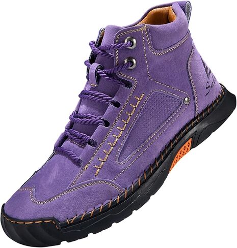 Boots for Men Women,Salkin Comfortable Handmade Leather Shoes,Waterproof Non-Slip Boots Width w/Arch Support for Outdoor Hiking Trekking Daily Wear in Kuwait