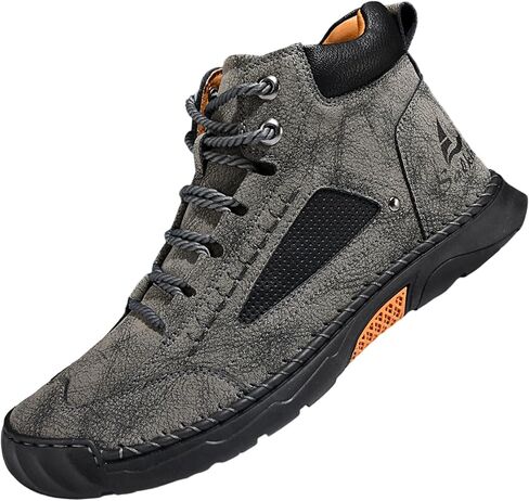 Boots for Men Women,Salkin Comfortable Handmade Leather Shoes,Waterproof Non-Slip Boots Width w/Arch Support for Outdoor Hiking Trekking Daily Wear in Kuwait