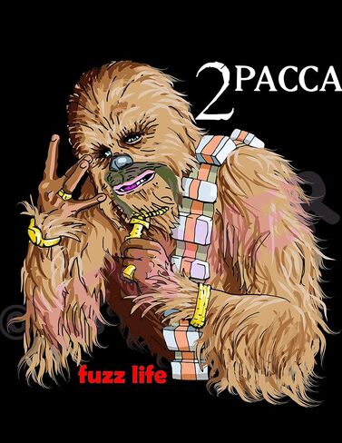 2Pacca - روح الدعابة للحياة الزغبية بتوقيع الفنان، وبساط عالي الجودة وإطار، هدية رائعة لمحبي توباك شاكور وحرب النجوم in Kuwait
