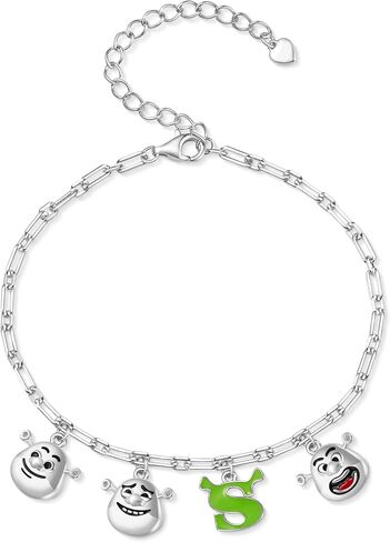 GNOCE Shrek Quirky Expression Bracelet for Her, S925 Sterling Silver Bracelet for Women Fit Bracelet, Halloween Mother's Day Jewelry in Kuwait