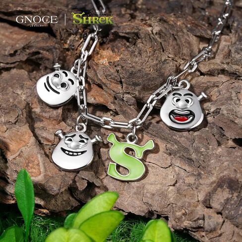 GNOCE Shrek Quirky Expression Bracelet for Her, S925 Sterling Silver Bracelet for Women Fit Bracelet, Halloween Mother's Day Jewelry in Kuwait