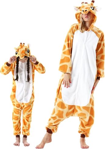 DarkCom Kids Animal Onesie,Women and Mens Cosplay Giraffe Onesie Halloween Costume Christmas Pajamas Sleepwear in Saudi Arabia