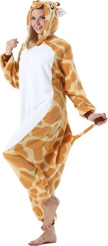 DarkCom Kids Animal Onesie,Women and Mens Cosplay Giraffe Onesie Halloween Costume Christmas Pajamas Sleepwear in Saudi Arabia