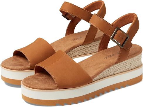 TOMS Women's Diana Espadrille Wedge Sandal, Champagne Metallic, 12 in Kuwait