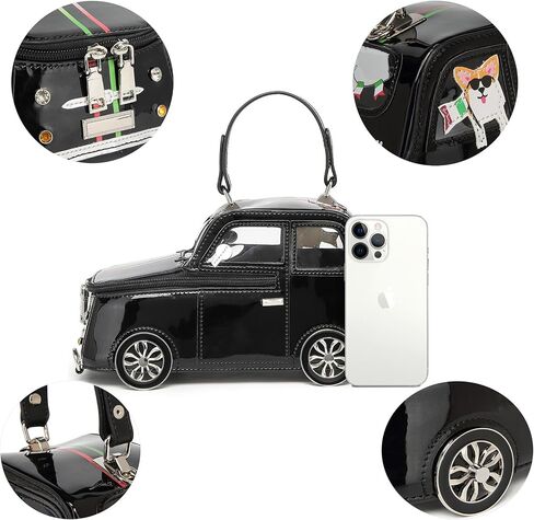 Women PU Leather Unique Novelty Weird Car Shape Crossbody Shoulder Bag Handbag Purse for Girls in Saudi Arabia