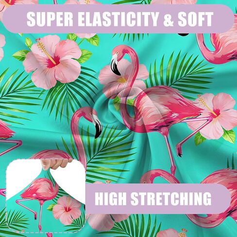 ANNA QUEEN Small Tropical Flamingo Couch Cushion Covers Sofa Slipcovers, Floral Sofa Covers Washable for Cushion Couch, Stretch Pattern Outdoor Cushion Covers for Patio Furniture with Elastic Bottom in Saudi Arabia