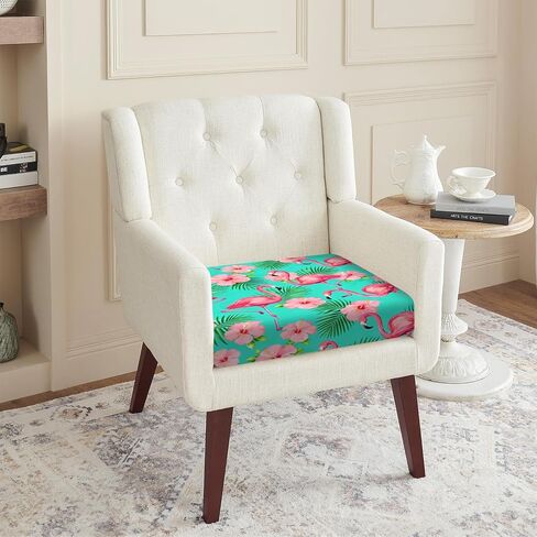 ANNA QUEEN Small Tropical Flamingo Couch Cushion Covers Sofa Slipcovers, Floral Sofa Covers Washable for Cushion Couch, Stretch Pattern Outdoor Cushion Covers for Patio Furniture with Elastic Bottom in Saudi Arabia