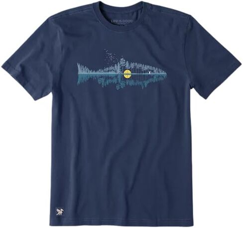 Life is Good Men's Fishscape Short Sleeve Crusher-LITE Tee in Kuwait