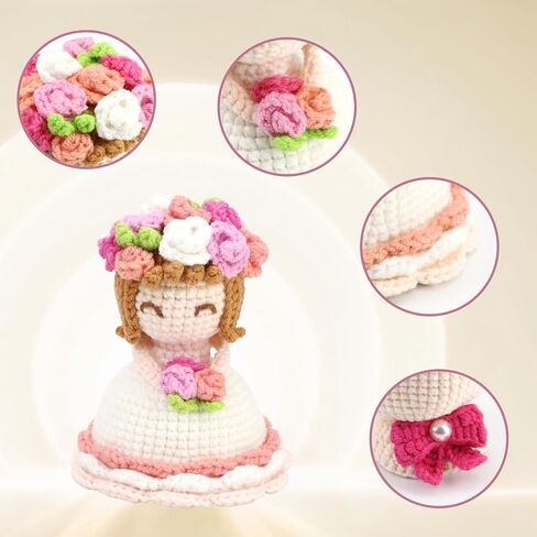 Reversible Crochet Bouquet Flower Doll 2026 New Cute Handmade Bride Cross Dressing Wedding Dress Dolls Funny Knitted Graduation Birthday for Women and Girlfriend in Saudi Arabia