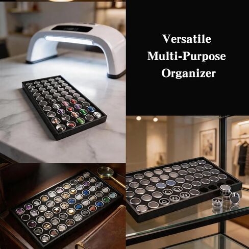 3 Pack Black Jewelry Display Case, 50 Slots Diamond Painting Storage Containers for Gems, Beads & Small Jewelry Jars, Versatile Organizer Tray in Saudi Arabia