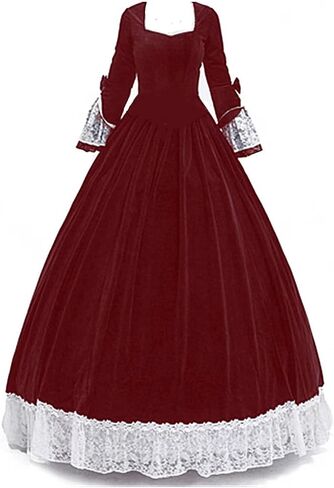 Womens 18th Century Rococo Dress Gothic Victorian Marie Antoinette Costume Velvet Lolita Dress in Saudi Arabia