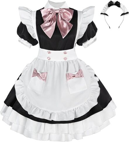 CR ROLECOS French Maid Outfit Costume for Women Cute Anime Cosplay Lolita Maid Dress in Kuwait
