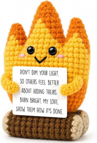Dad Gifts for Fathers Day from Son Daughter Wife,Positive Handmade Crochet Birthday Gift for Fathers Daddy Papa New Bonus Step Dads,Funny Crochet Flame Gifts for Father Men,I Love You Dad Gift in Saudi Arabia