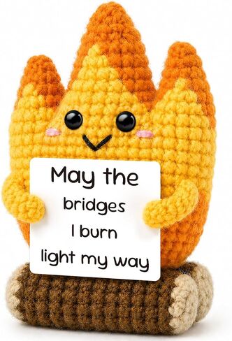 Dad Gifts for Fathers Day from Son Daughter Wife,Positive Handmade Crochet Birthday Gift for Fathers Daddy Papa New Bonus Step Dads,Funny Crochet Flame Gifts for Father Men,I Love You Dad Gift in Saudi Arabia