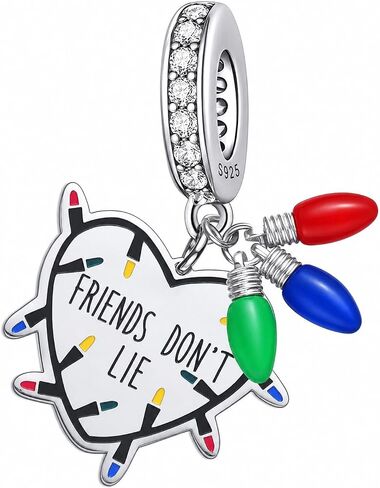 سحر متدلي من الفضة الإسترلينية مناسب لسوار Pandora Charms Friends Don't Lie Stranger Merch هدايا للنساء in Kuwait