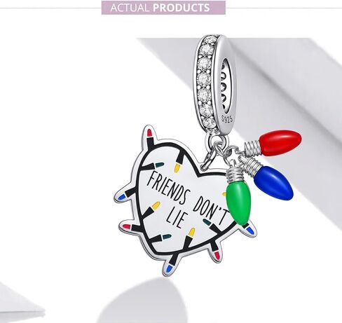 سحر متدلي من الفضة الإسترلينية مناسب لسوار Pandora Charms Friends Don't Lie Stranger Merch هدايا للنساء in Kuwait