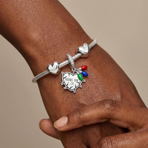 سحر متدلي من الفضة الإسترلينية مناسب لسوار Pandora Charms Friends Don't Lie Stranger Merch هدايا للنساء in Kuwait