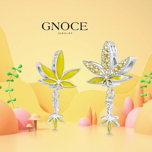 GNOCE Green Plant Pot Leaf Charm, S925 Sterling Silver Charm Fit Bracelet/Necklace for Women Wife Sister/Jewelry Gift in Kuwait