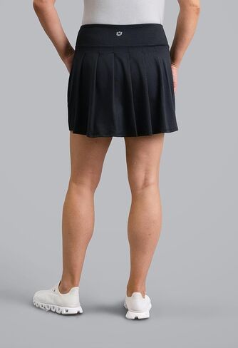 IBKUL IBKomfortable Back Pleat Skort 15 "طول، UPF 50+، ماصة للرطوبة، تنورة نشطة مقاومة للرائحة مع جيوب in Kuwait
