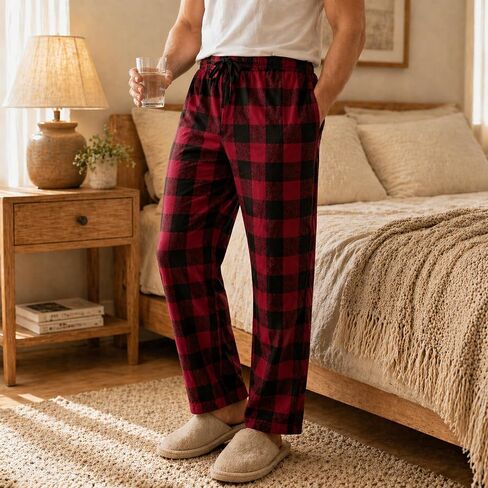 Men’s Pajama Pants Long Sleep Soft Lounge in Kuwait