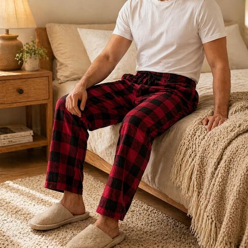 Men’s Pajama Pants Long Sleep Soft Lounge in Kuwait