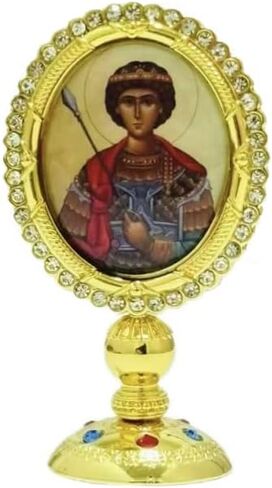 Orthodox Icon Ornament, Orthodox Car Dashboard Decoration, Zinc Alloy Gold Plating, Church Altar, Religious Ceremony, Car Decoration (A) in Saudi Arabia