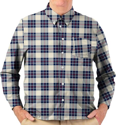 Men's Adaptive Easy-Close Shirt – Stretch Button-Down with Hidden Velcro® Brand Fasteners – Limited Dexterity Shirt in Saudi Arabia