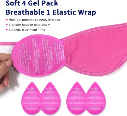 Wisdom Teeth Ice Pack Head Wrap for Pain Relief - Cold Hot Therapy for Face, Jaw & Oral Surgery with 4 Gel Packs, TMJ, Tooth Extraction, Tonsillectomy Recovery in Saudi Arabia