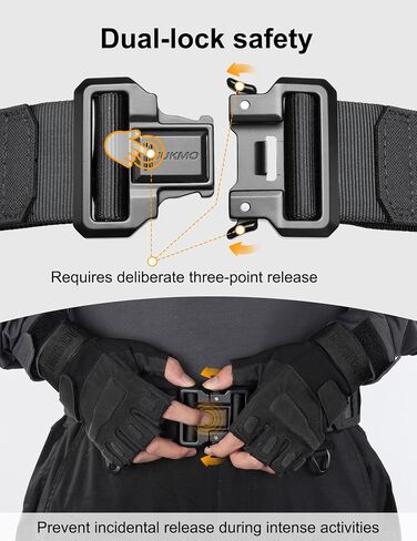 JUKMO Tactical Belt Set for Duty | Quick-Release 2-Inch MOLLE Zero Stretch Outer Belt For Law Enforcement, Military, Security in Saudi Arabia