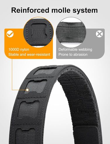 JUKMO Tactical Belt Set for Duty | Quick-Release 2-Inch MOLLE Zero Stretch Outer Belt For Law Enforcement, Military, Security in Saudi Arabia