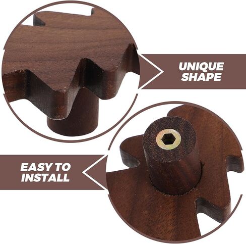 ARTIBETTER Christmas Tree Wood Drawer Knobs Set of 3, Wardrobe Door Handles for ’ Room Furniture, Black Walnut Cabinet Pulls for Dresser and Cupboard Decoration in Kuwait