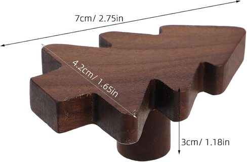 ARTIBETTER Christmas Tree Wood Drawer Knobs Set of 3, Wardrobe Door Handles for ’ Room Furniture, Black Walnut Cabinet Pulls for Dresser and Cupboard Decoration in Kuwait