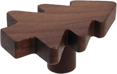 Uonlytech 3pcs Wood Christmas Tree Drawer Pulls Walnut Cabinet Handles for ’ Wardrobe Dresser Door Knobs Decorative Hardware for Holiday Furniture in Kuwait