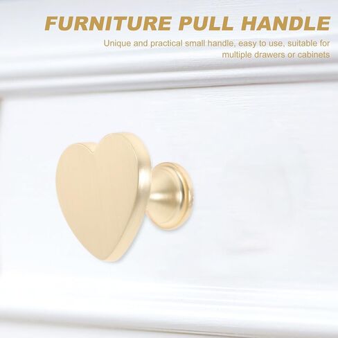 CALLARON 6pcs Heart-Shaped Zinc Alloy Cabinet Pulls Metal Drawer Handles Decorative Furniture Accessories for ’ Room Wardrobe and Closet, Colorful Cartoon Style in Kuwait