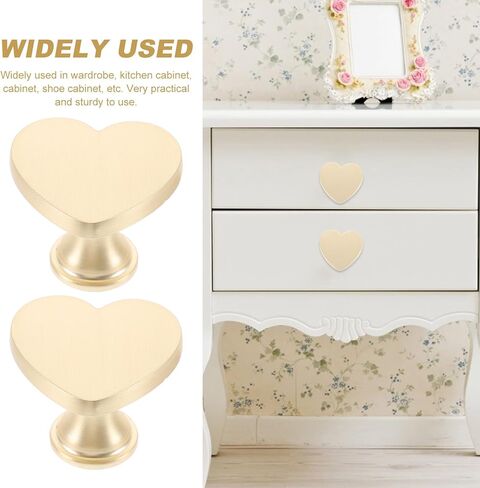 CALLARON 6pcs Heart-Shaped Zinc Alloy Cabinet Pulls Metal Drawer Handles Decorative Furniture Accessories for ’ Room Wardrobe and Closet, Colorful Cartoon Style in Kuwait