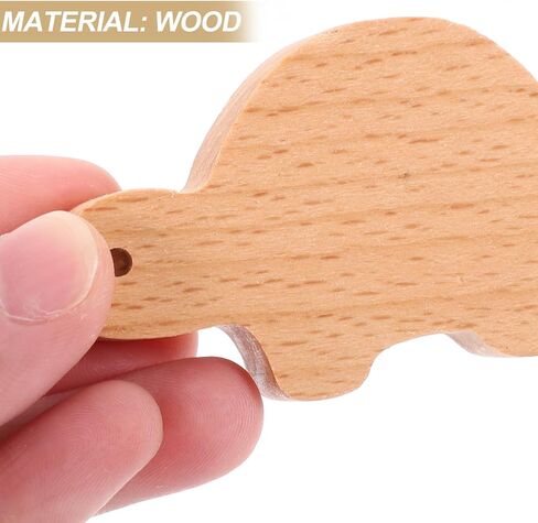 jojofuny Cartoon Animal Wood Pull Knob for Wardrobe Dresser Drawer Handle Solid Beech Wood Turtle Design with Screws for Nursery Furniture in Kuwait