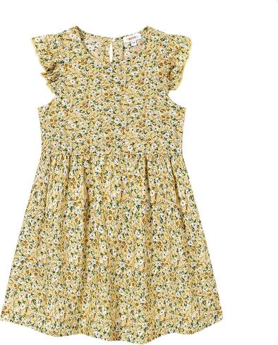 Girls Spring Summer Floral Dress Teen Ruffle Smocked Dresses Kids Cute Boho Easter Clothes Size 7-14 in Saudi Arabia