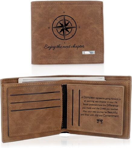 Aelciyue Dad Birthday Gifts - Fathers Day Christmas Valentines Day Gifts for Dads Father Papa Personalized Leather Wallet for Men Best Dad Ever Gift in Saudi Arabia