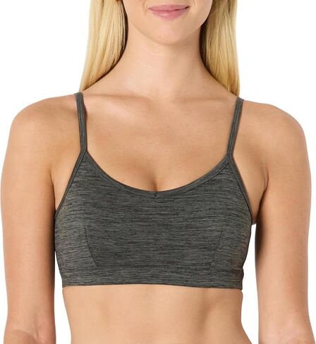 Amazon Essentials Women's Active FormFlex Buttery Soft Light Support Heathered Spaghetti Strap Yoga Sports Bra in Kuwait