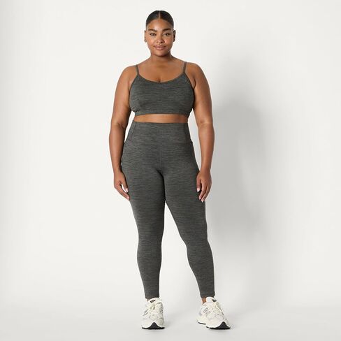 Amazon Essentials Women's Active FormFlex Buttery Soft Light Support Heathered Spaghetti Strap Yoga Sports Bra in Kuwait