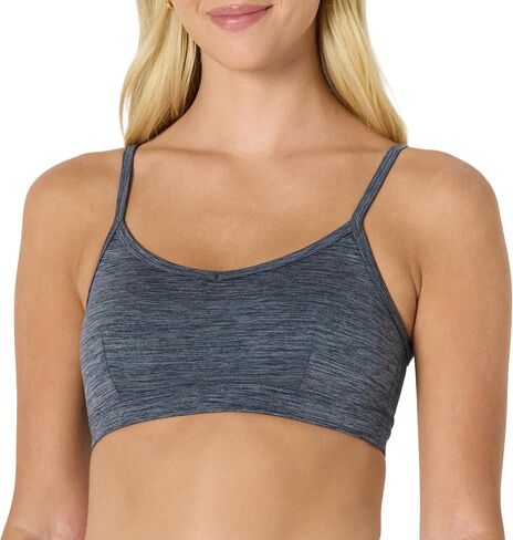 Amazon Essentials Women's Active FormFlex Buttery Soft Light Support Heathered Spaghetti Strap Yoga Sports Bra in Kuwait