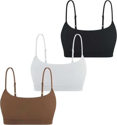 Adjustable Spaghetti Strap Sports Bras for Women Comfort Padded Workout Yoga Top in Saudi Arabia