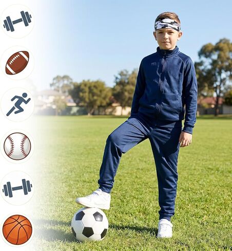 6pcs Boys Headbands for Sports Elastic Boys Soccer Headbands Sweatbands Non Slip Sweat Wicking Sports Headband for Kids Football Running Basketball Tennis Youth in Saudi Arabia