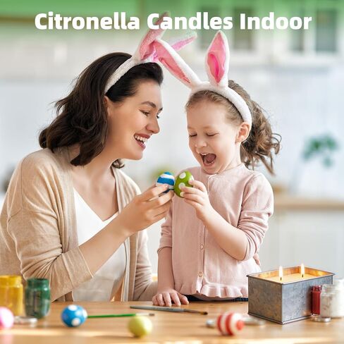 Citronella Candles Outdoor, 2-Wick 24oz Large Citronella Candle, Outdoor Candles up to 160 Hours Burning,2 Pack Soy Wax Summer Candle for Outside Patio Camping, Indoor Emergency or Survival in Saudi Arabia