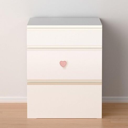 Gadpiparty 2pcs Heart Shaped Single Hole Drawer Pulls for ’ Wardrobe and Dresser, Thick Pink Leather Handles with Brass Base, Modern Cabinet Knobs for ’s Room Furniture in Kuwait