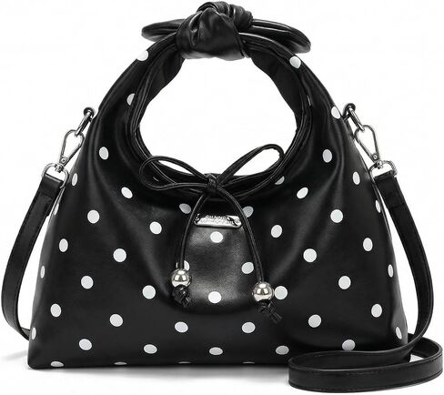 Polka Dot Red Bow Crossbody Handbag for Women in Saudi Arabia