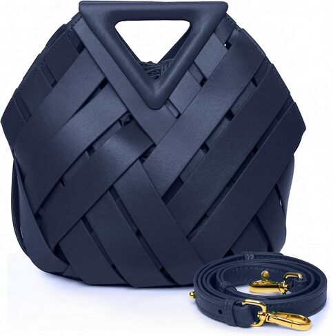 Womens Genuine Vegan Leather Woven Crossbody Bags 2026 - Fashion Shoulder Satchel Clutch Purse for Ladies, Top Handle Hobo Handbag, Detachable Strap Retro Tote,Casual Daily Use in Saudi Arabia